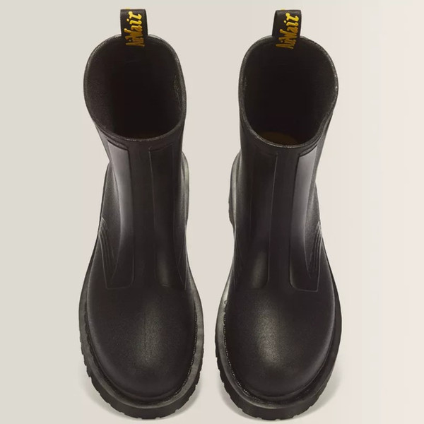 Dr Martens 1460 Rain PVC Welly Boot in Black - 2 boots from above