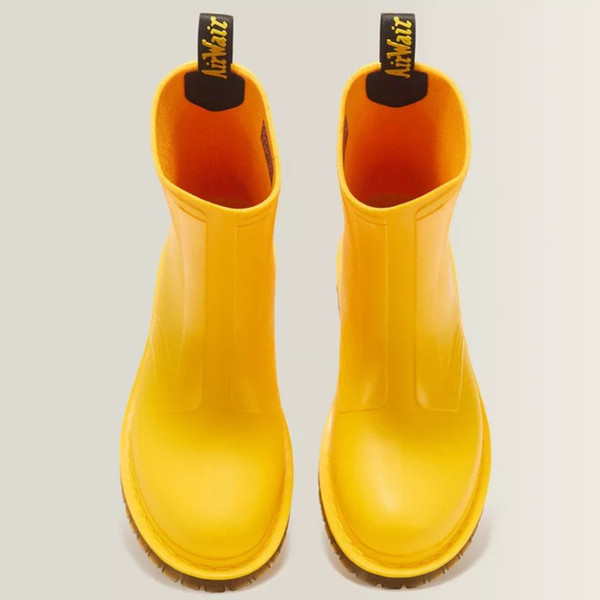 Dr Martens 1460 Rain PVC Welly Boot in Yellow - 2 boots from above