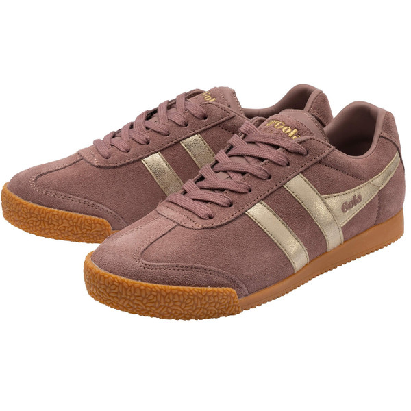 Gola Classics Women's Harrier Mirror Trainers in Brown Rose and Gold - Picture of Both Trainers Together