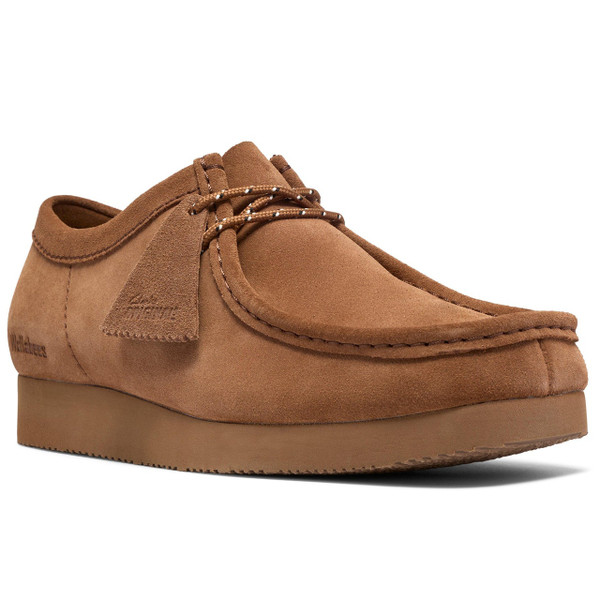 Clarks Originals Men's Wallabee Lite Shoes in Cola Suede - Single Shoe Angled View