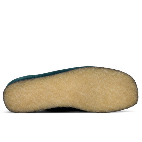 Clarks Originals Men's Wallabee Moccasin Shoes in Dark Teal Suede - Sole