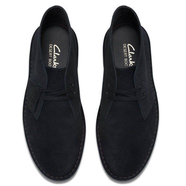 Clarks Originals Women's Desert Boot Evo in Black Suede - Two Shoes From Above