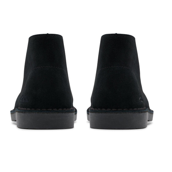 Clarks Originals Women's Desert Boot Evo in Black Suede - Two Shoes From Behind