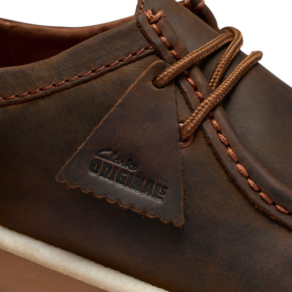 Clarks Originals Men's Meare Walla Shoes in Beeswax Leather - Close Up On Fobs