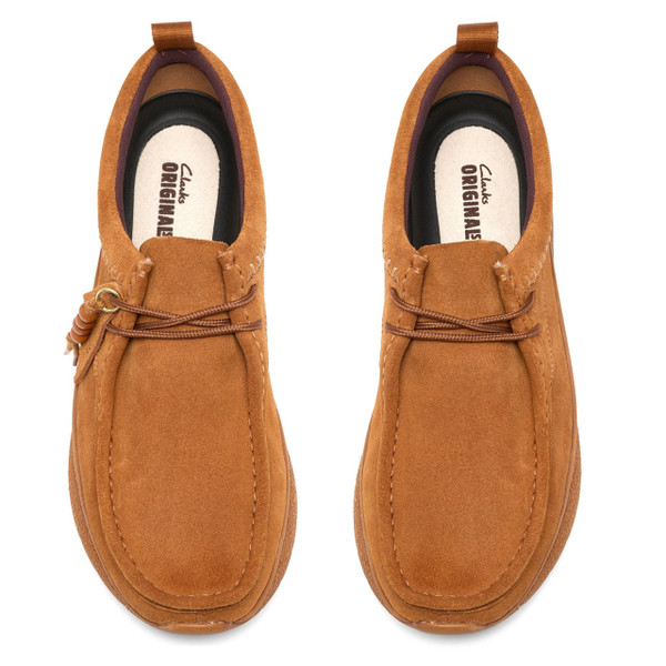 Clarks Originals Men's Tawyer Walla Shoes in Ginger Suede - Pair of Shoes From Above