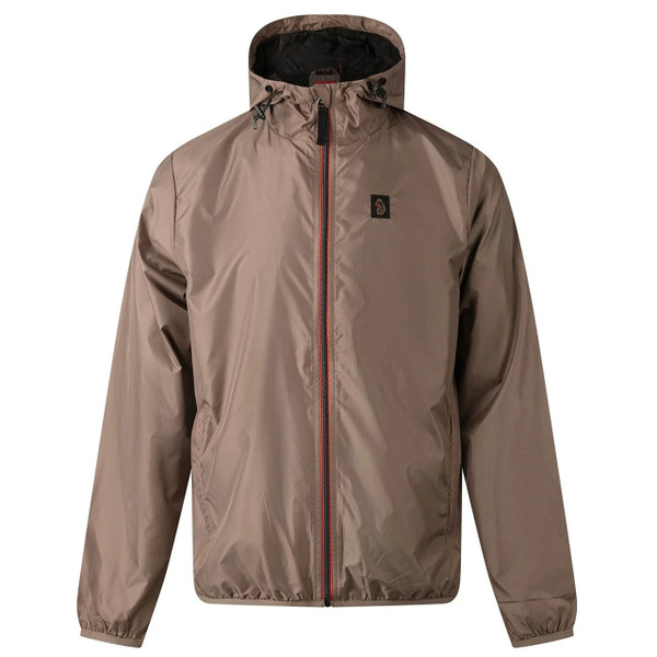 Luke 1977 Garnedd Men's Lightweight Hooded Nylon Jacket in Hardnut- Front View
