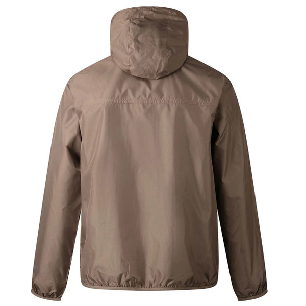 Luke 1977 Garnedd Men's Lightweight Hooded Nylon Jacket in Hardnut - Back View