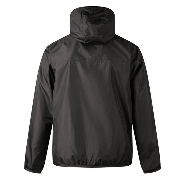 Luke 1977 Garnedd Men's Lightweight Hooded Nylon Jacket in Black - Back View