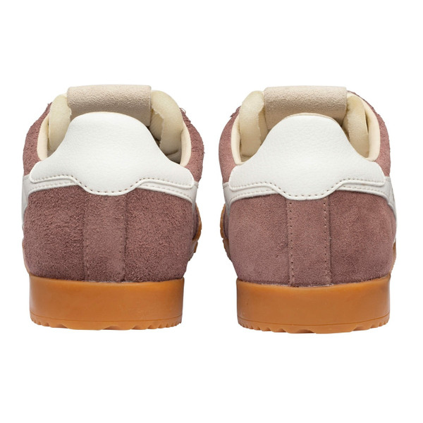 Gola Classics Elan Women's Retro Suede Trainers in Brownrose / White - Pair of trainers from behind