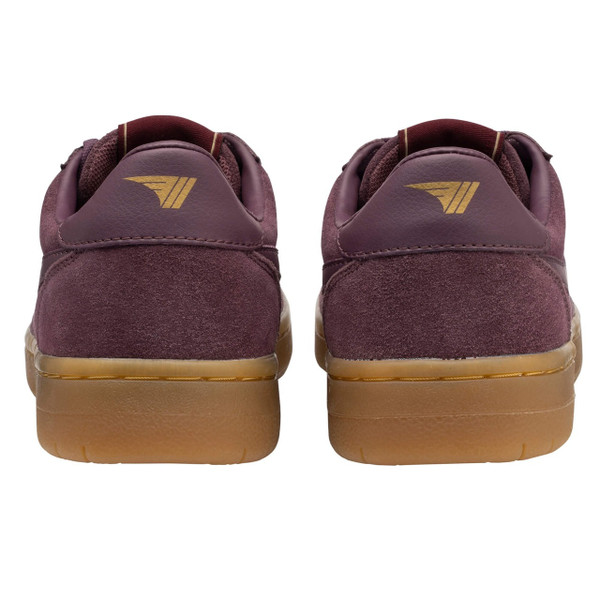 Gola Classics Hawk '86 Women's Suede Trainers in Windsor Wine / Gum - Pair of trainers from behind