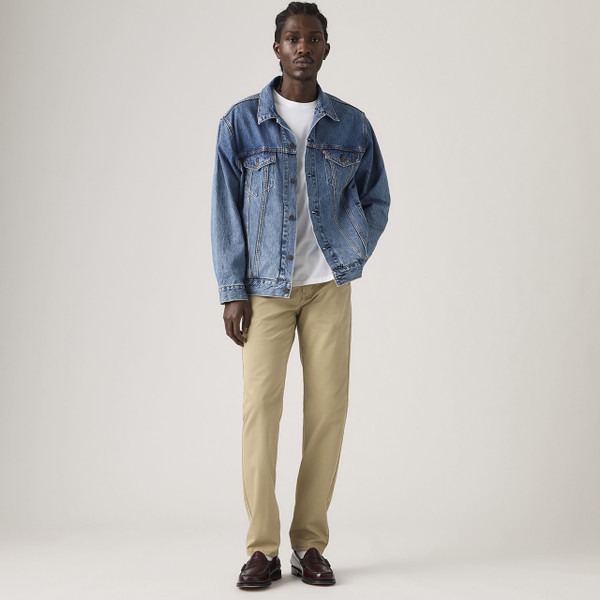 Levi's 511 Slim Chino Jeans Harvest Gold Twill - Model View with Jacket