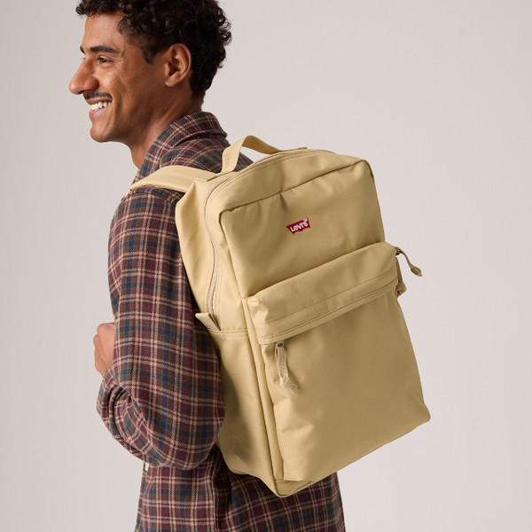 Levi's L Pack Laptop Backpack in Travertine - Model View