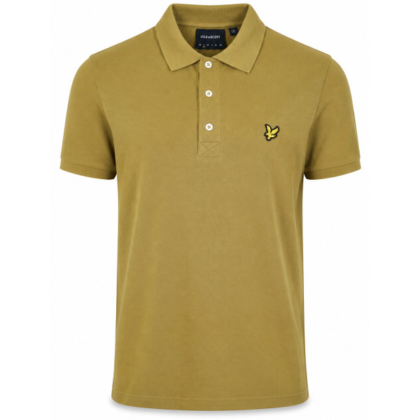 Front of the Lyle & Scott Classic Pique Polo Shirt in Bronze