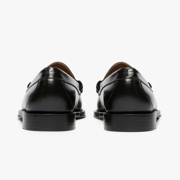 Bass Weejuns Limited Edition 90th Anniversary Heritage Larson Penny Loafer in Black - Pair of shoes from behind
