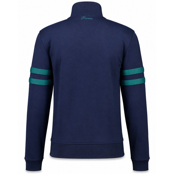 Ellesse Roma Men's Retro Sleeve Stripe Track Top Navy and Teal - Back View