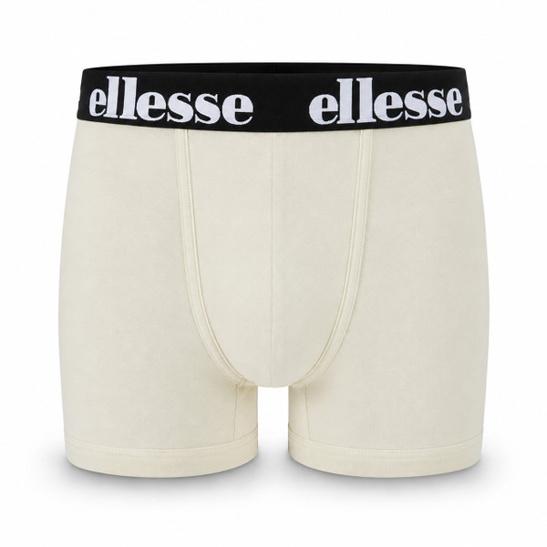 Ellesse Nurra 5 Pack Boxer Shorts / Trunks - Beige Front View