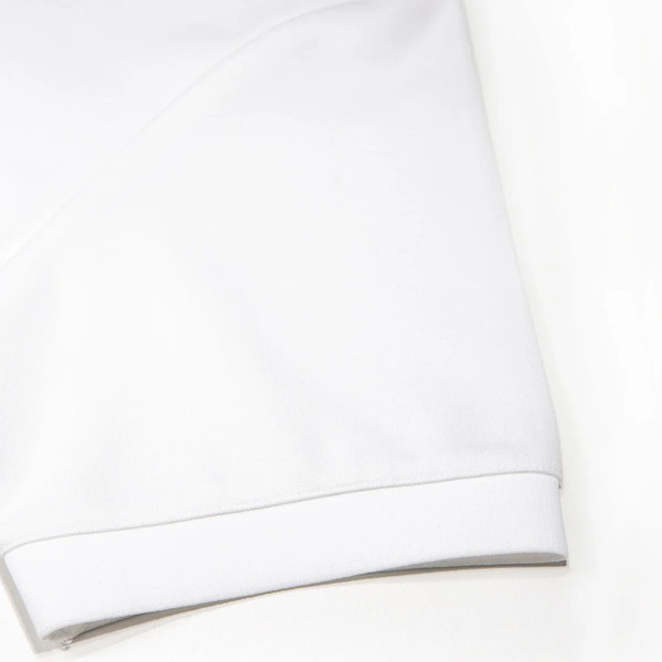 Luke 1977 Throop Zip Neck Polo Shirt in White / Gold - Close up cuff