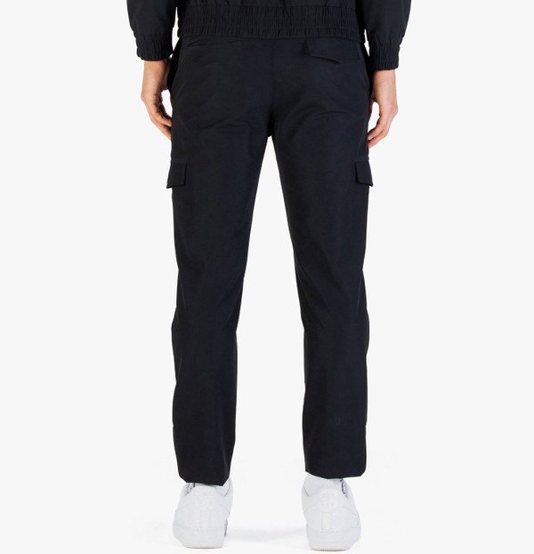 Back of Luke 1977 Semantic Pocket Detail Cargo Trousers in Black
