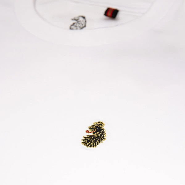 Luke 1977 San Diego Sleeve Trim T-Shirt in White - Close up logo