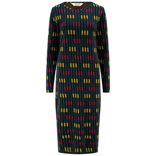 Sugarhill Brighton Bree City Lights Midi Pencil Dress in Petrol