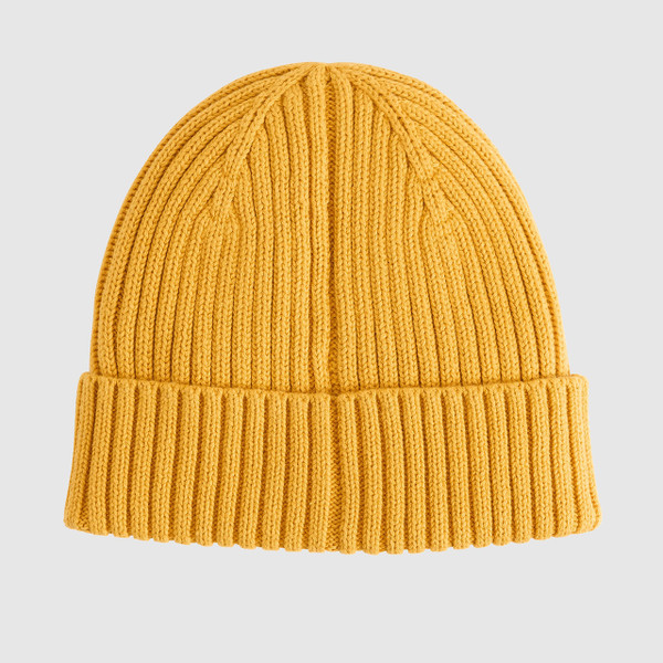 Levi's Sunset Ribbed Beanie Hat in Cool Yellow - Back View