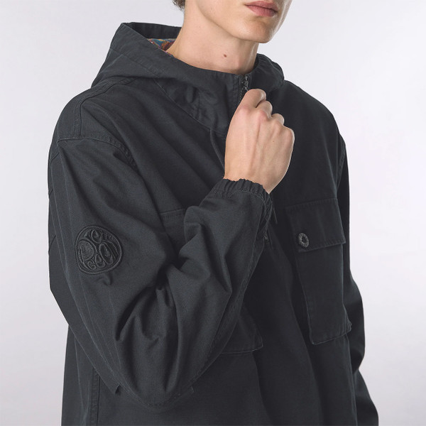 Pretty Green Hatton Overhead Smock Jacket in Black - Sleeve Detail