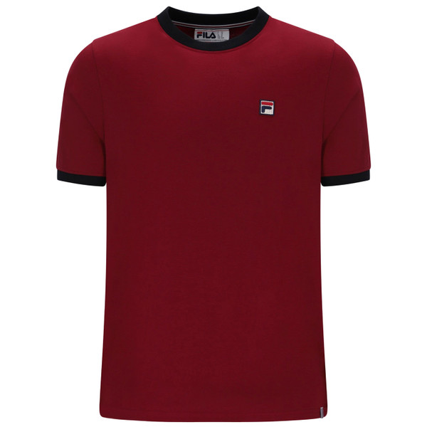 Fila Vintage Marconi Retro 70s Ringer T-Shirt in Sun Dried Tomato
