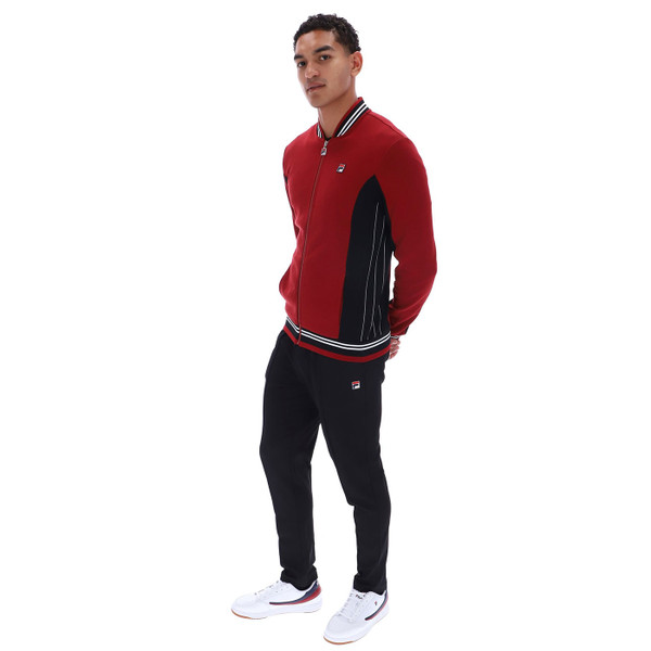 Full length tracksuit for Fila Vintage Settanta Retro 70s Borg Track Top in Sun Dried Tomato