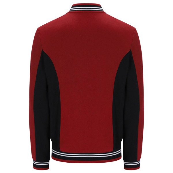 Back of Fila Vintage Settanta Retro 70s Borg Track Top in Sun Dried Tomato