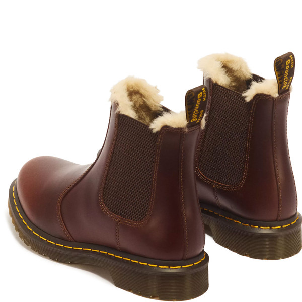 Dr Martens Women's 2976 Leonore Faux Fur Lined Chelsea Boots in Butterscotch
