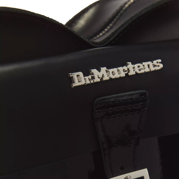 Dr Martens badge on Dr Martens Leather Heart Shaped Bag in Black