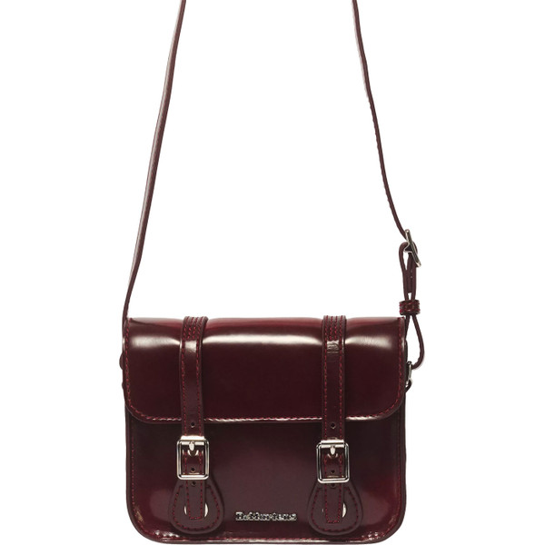 Dr Martens 7 Inch Vegan Faux Leather Crossbody Satchel Bag in Cherry Red