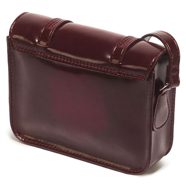 Back of Dr Martens 7 Inch Vegan Faux Leather Crossbody Satchel Bag in Cherry Red