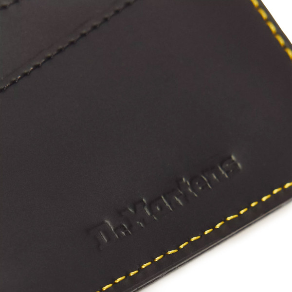 Dr. Martens Leather Cardholder Keyring With Clip in Black