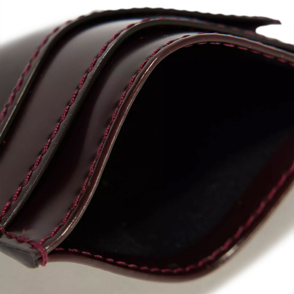 Dr Martens Cardholder II Oxford Rub Off Leather Wallet in Cherry Red