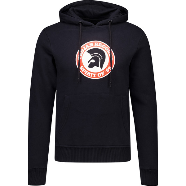 Trojan Mens Spirit of ’69 Retro 90s Badge Print Hoodie in Black