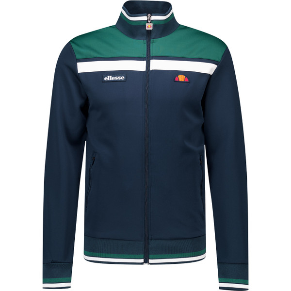 Ellesse Mens Vignola Funnel Neck Zip Track Jacket in Navy and Teal
