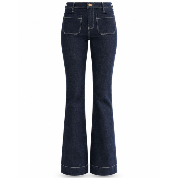 Wrangler Women's Flare Retro 70s Denim Jeans in Dark Orbit Indigo