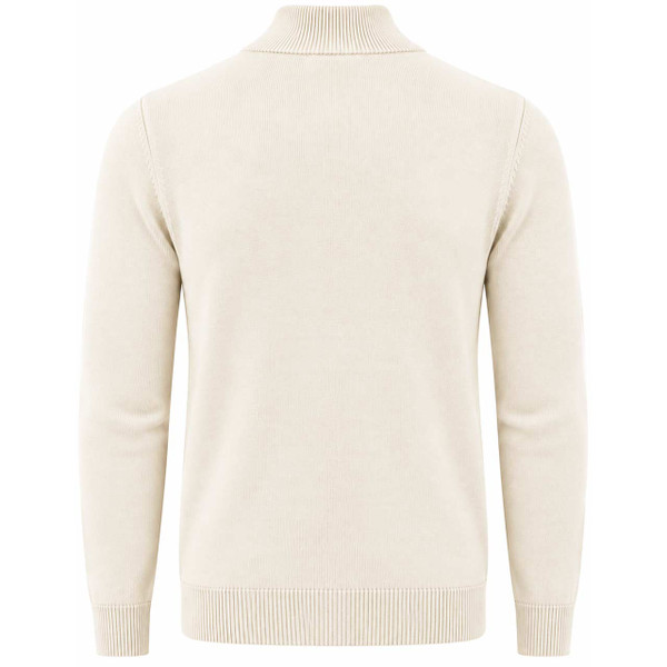 Gabicci Vintage Duke Men's Mod Mock Turtleneck Jumper in Cream - Back View