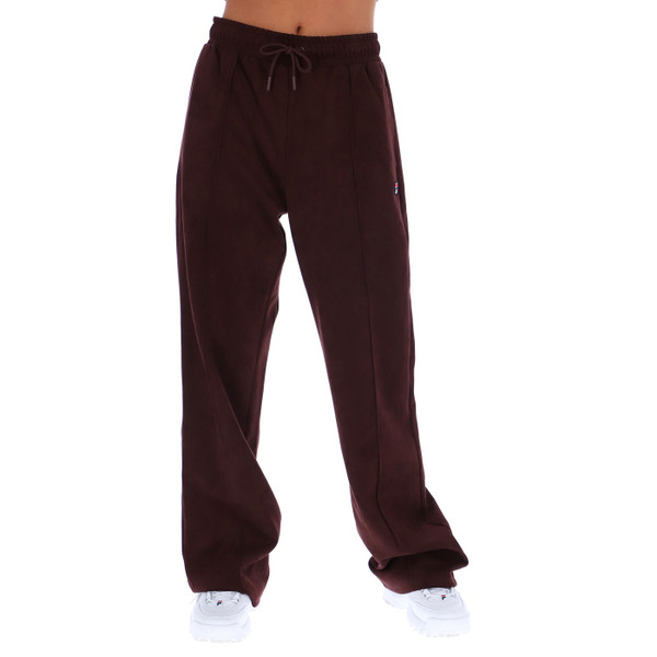 Woman wearing Fila Vintage Jasmine Suedette Women's Track Pants in Fudge
