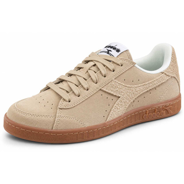 Diadora Game Low Suede Retro Trainers Beige Dollar - Angled View