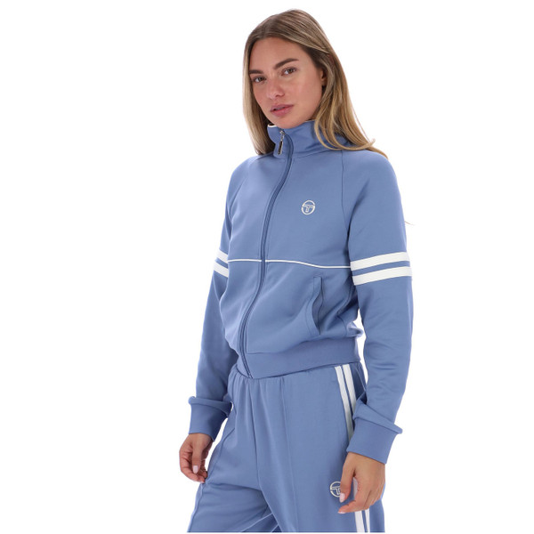 Side of Sergio Tacchini Women's Miss Star Track Top in Country Blue