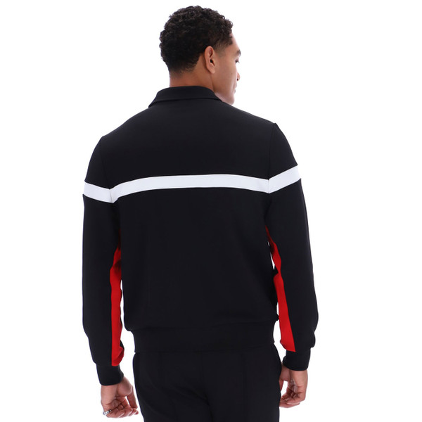 Back of Fila Vintage Alex Cut and Sew Italia 1911 Track Jacket in Black