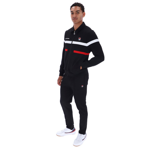 Full Tracksuit for Fila Vintage Alex Cut and Sew Italia 1911 Track Jacket in Black