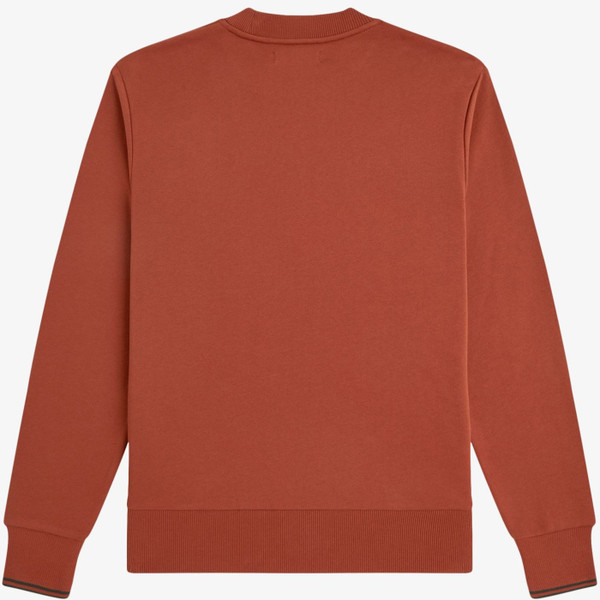 Fred Perry Men's Regular Fit Crew Neck Sweatshirt in Brandy