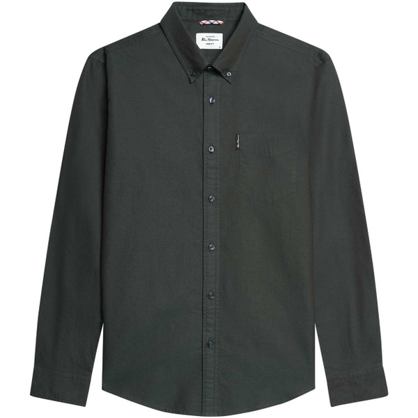 Ben Sherman Button Down Oxford Shirt Lotus Green - Front View