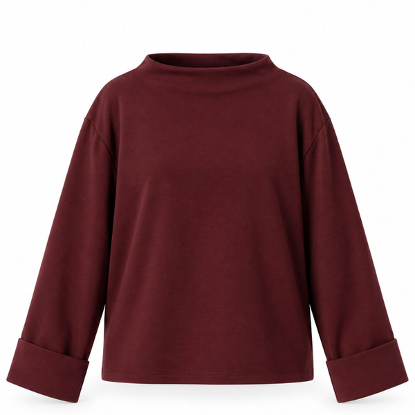 Mademoiselle YeYe Retro 60s Mod Shift Top in Zinfandel