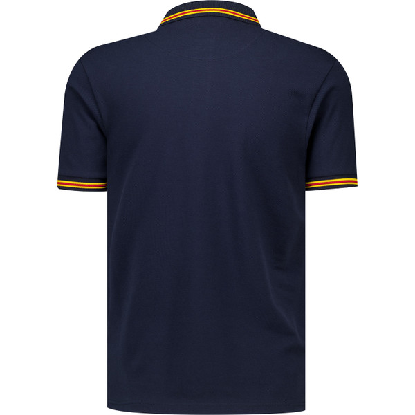 Trojan Mens Tipped Pique Polo T-Shirt in Navy