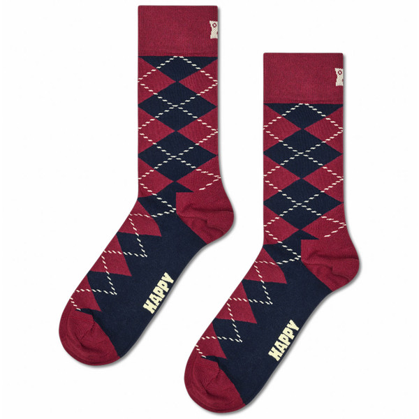 Happy Socks Retro Mod Argyle Socks in Navy/Red