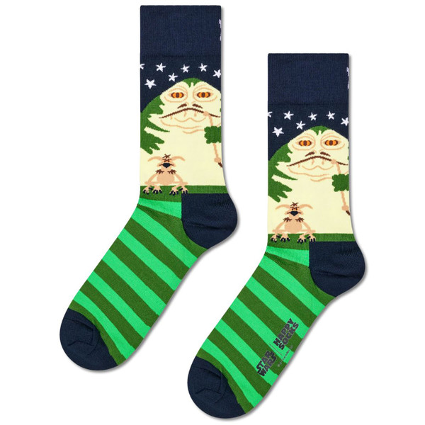 Happy Socks x Star Wars Jabba The Hut Socks in Dark Navy / Green
